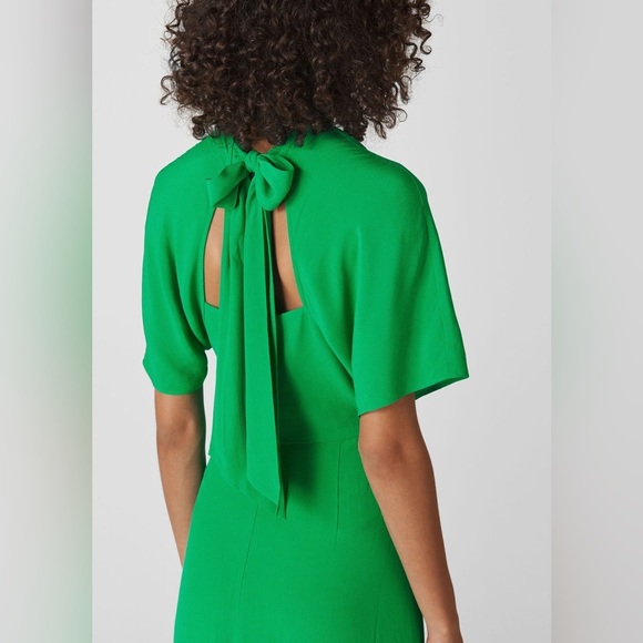 Whistles Zelena green midi dress 2 - Picture 3 of 13
